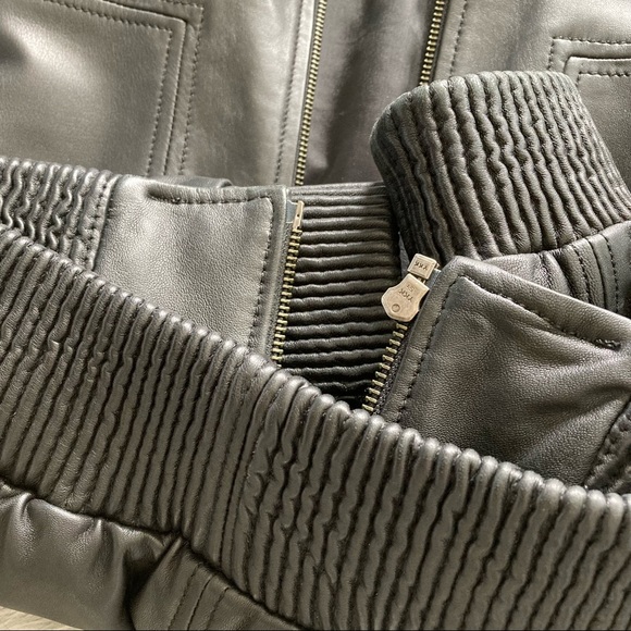 Danier Lamb Leather Bomber Jacket - Picture 5 of 6